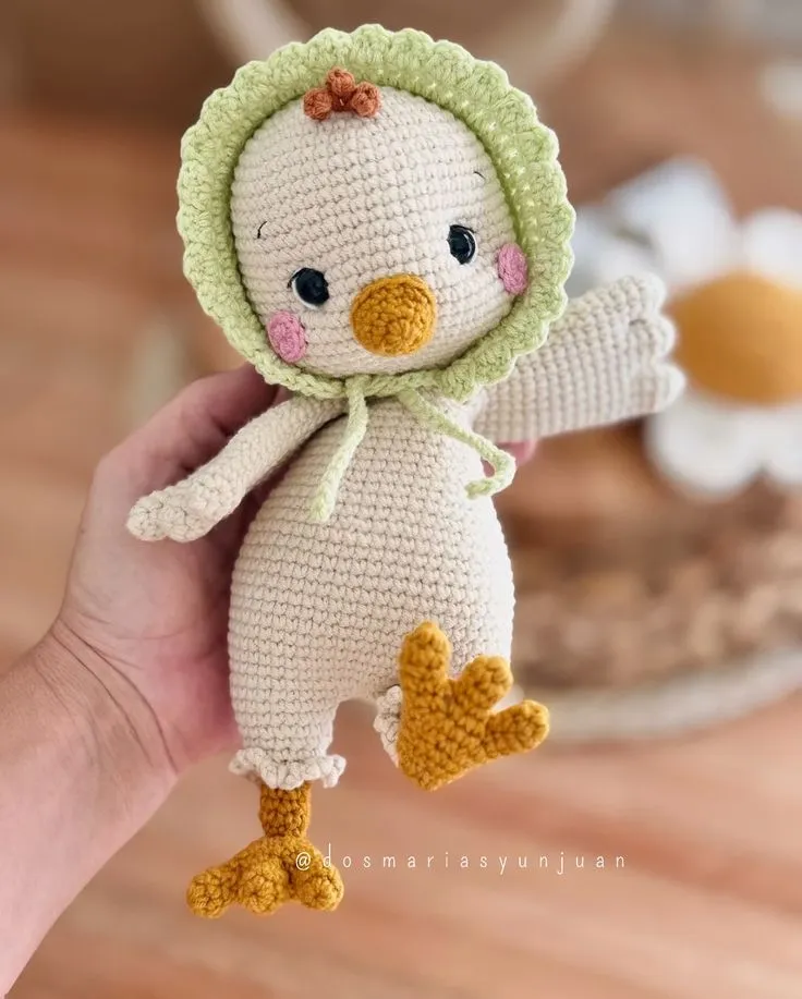 Şapkalı Ördek Amigurumi Oyuncak Bebek - El Örgüsü Bebek Hediyesi