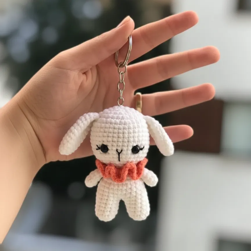 Amigurumi Tavşan Anahtarlık – Mini Boy