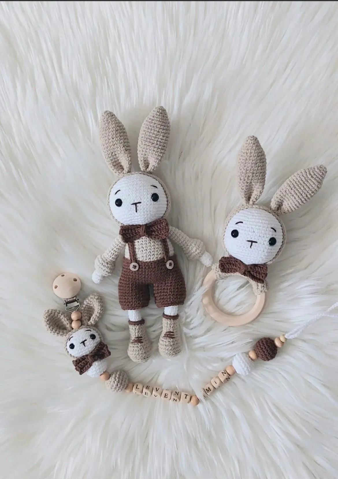 Amigurumi Tavşan Yeni Doğan 3’lü Set