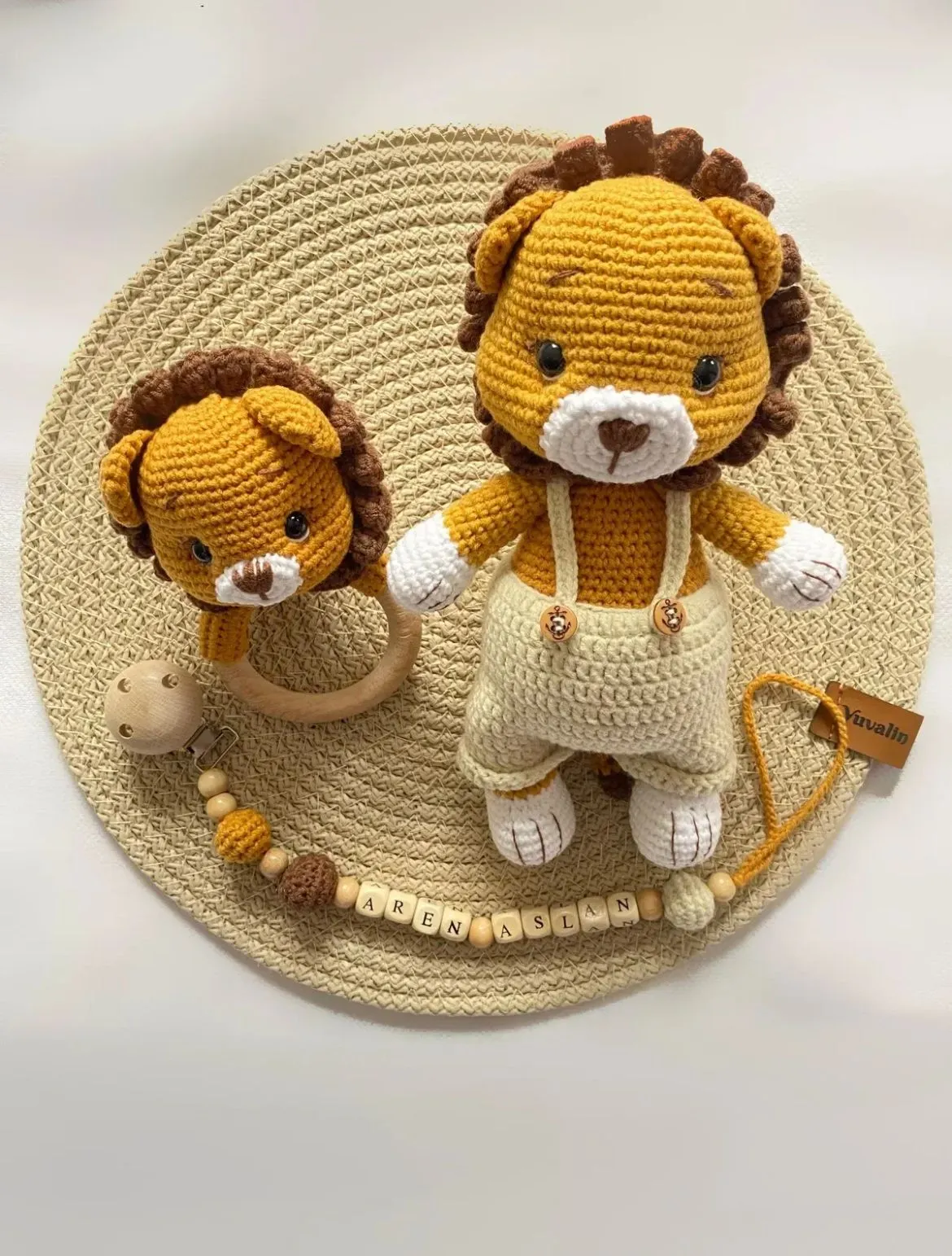 Amigurumi 3’lü Aslan Seti