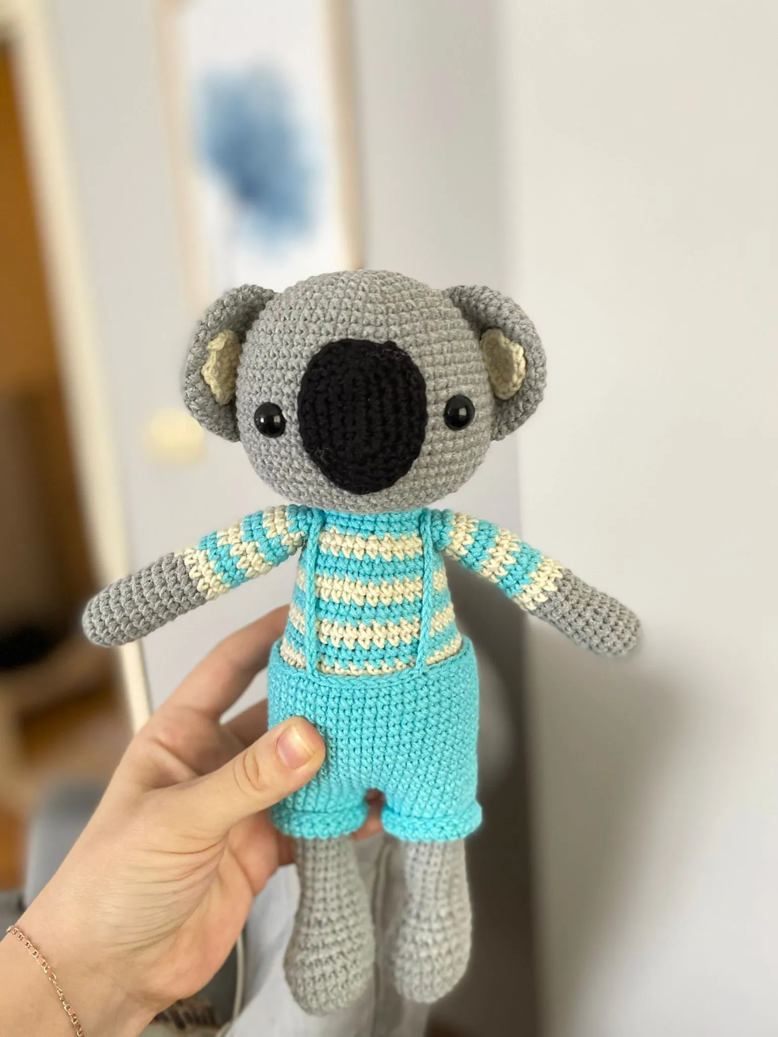 Amigurumi Mavi Tulumlu Koala