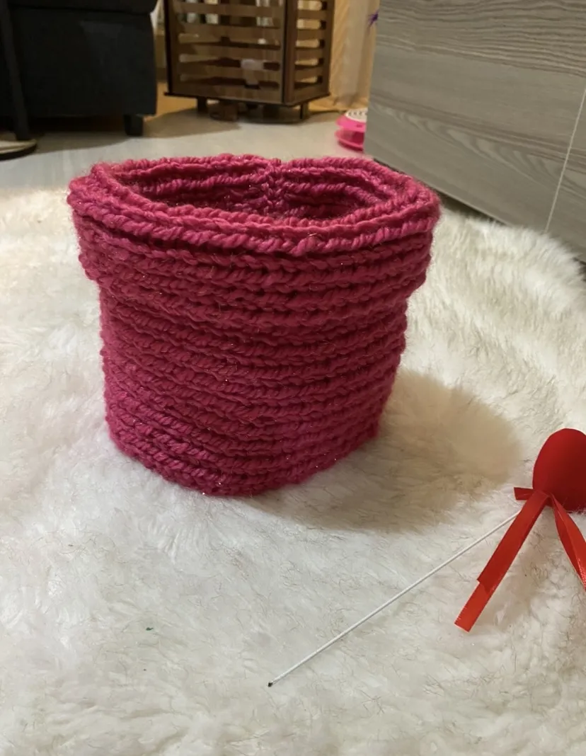 El Örgüsü Yumuşak Dokulu Pembe Simli Kız Çocuk,boyunluk,şal,atkı 18x48 cm