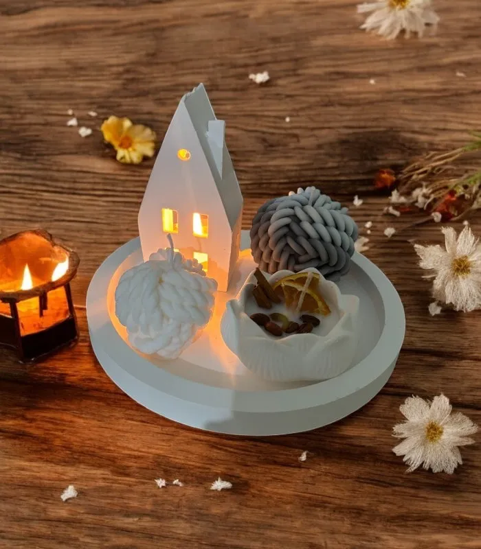 Bungalov Işığında Huzur Doğal Mum Seti %100 Soyawax Doğal Mum