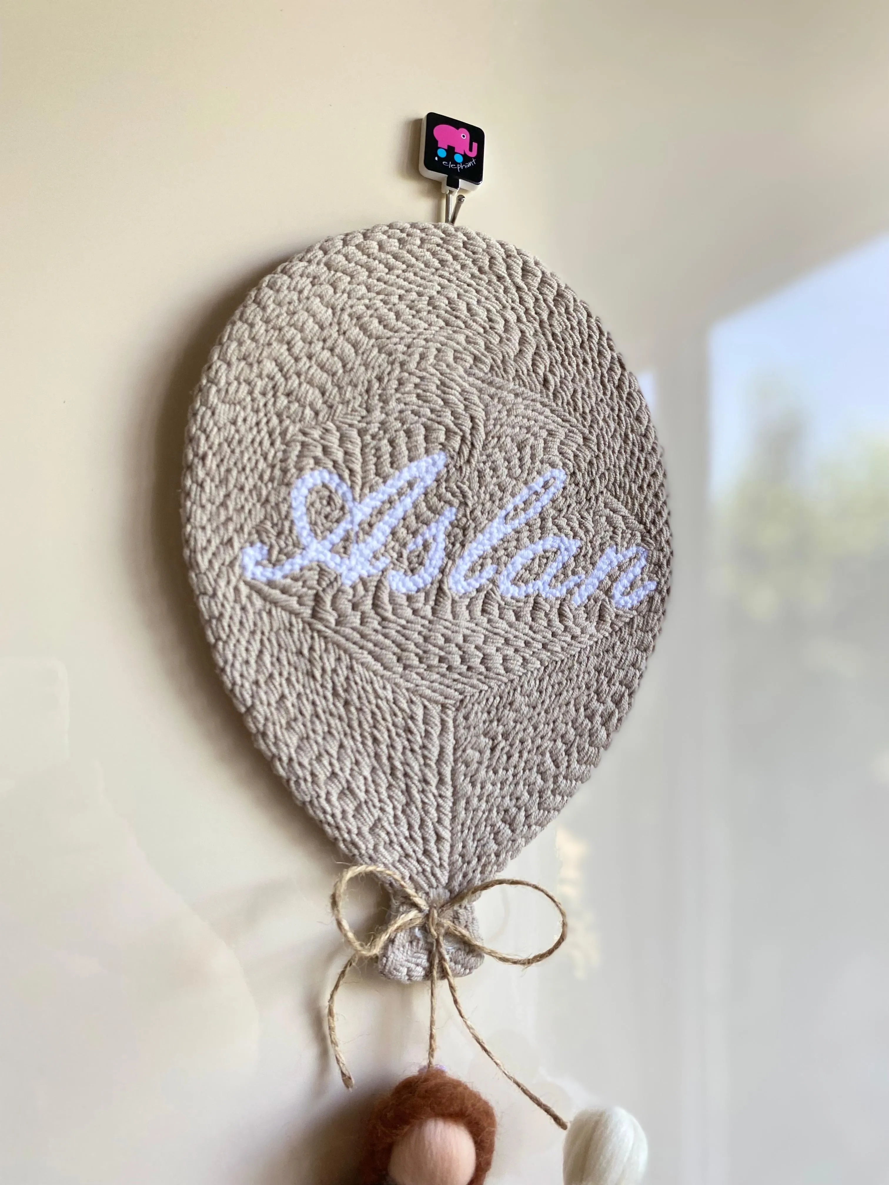 İsim Yazılı Balon Temalı Duvar Süsü - Kişiselleştirilebilir El Yapımı