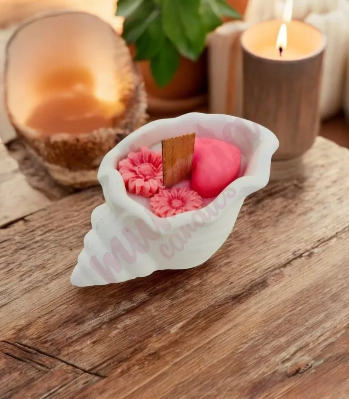 Kumsal Melodisi Mum Seti Soyawax Doğal Mum - Deniz Kabuğu ve Spiral Mum