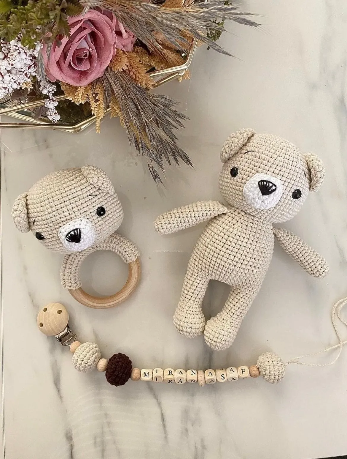 Amigurumi Ayıcık 3’lü Yenidoğan Seti