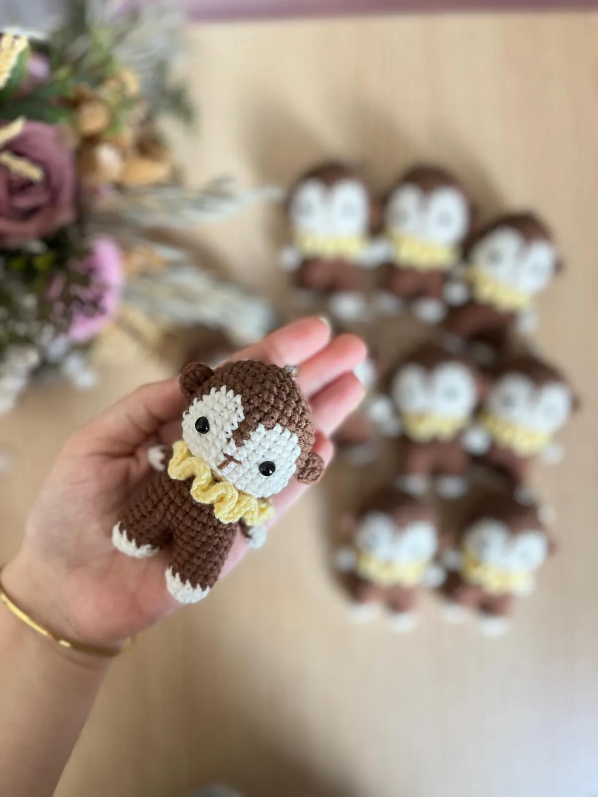 Amigurumi Maymun Anahtarlık