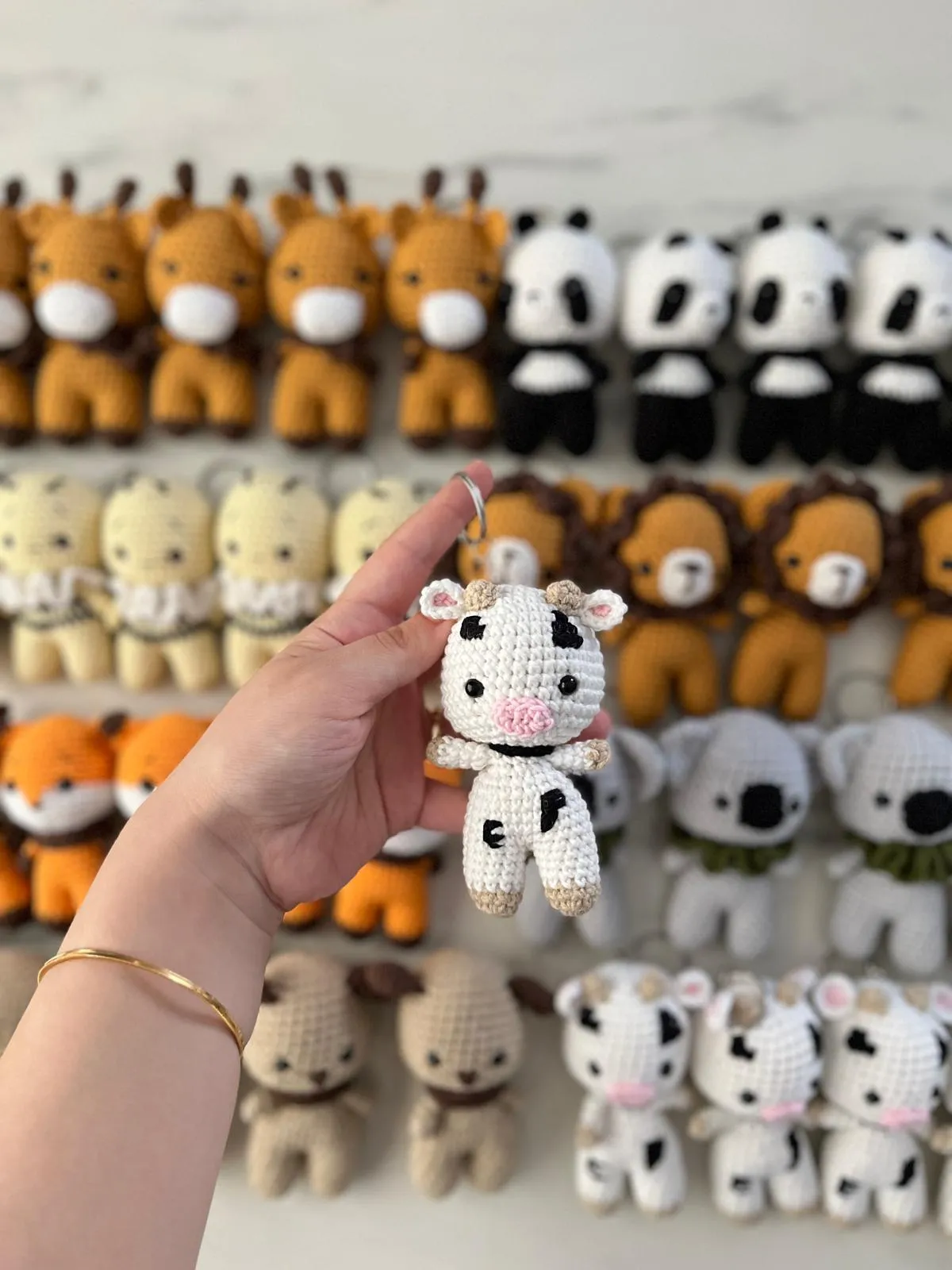 Amigurumi İnek Anahtarlık