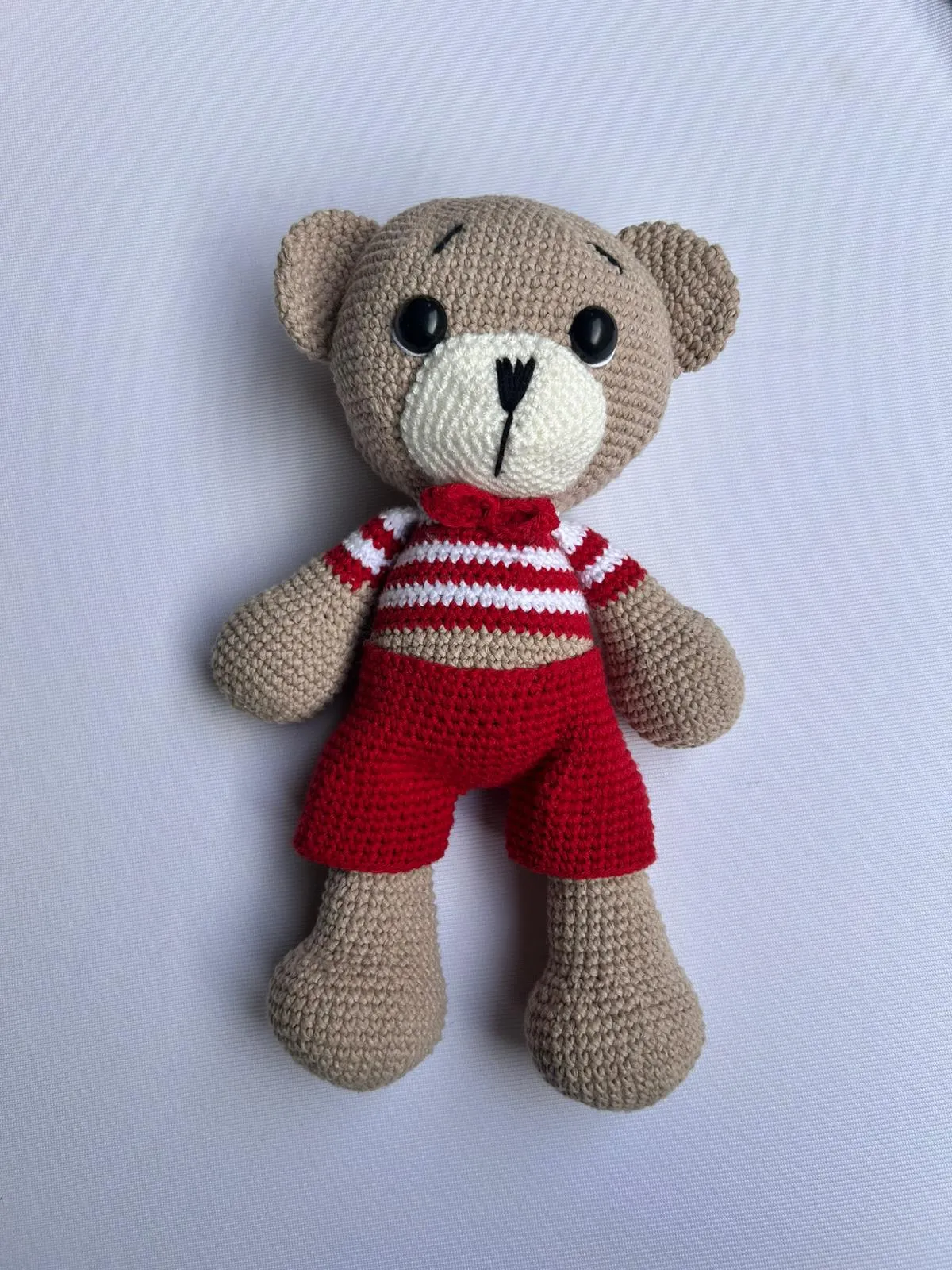 Sevimli Örgü Ayıcık Amigurumi Oyuncak - 27 cm El Emeği