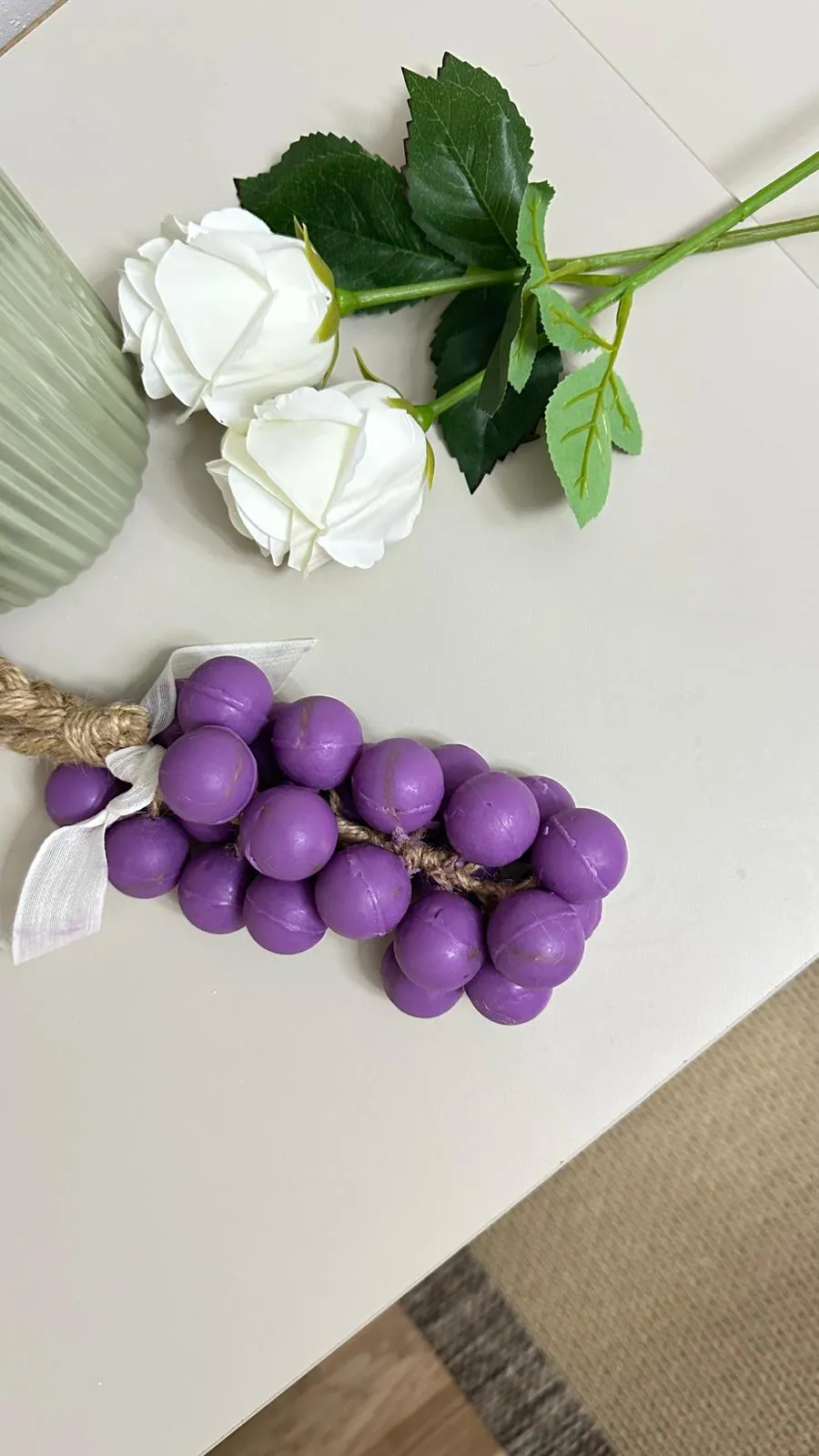 Mor Üzüm Salkımı Tasarımlı Dekoratif Sabun - El Yapımı Hediyelik