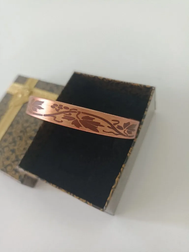 Bakır İşlemeli Ayarlanabilir Bileklik