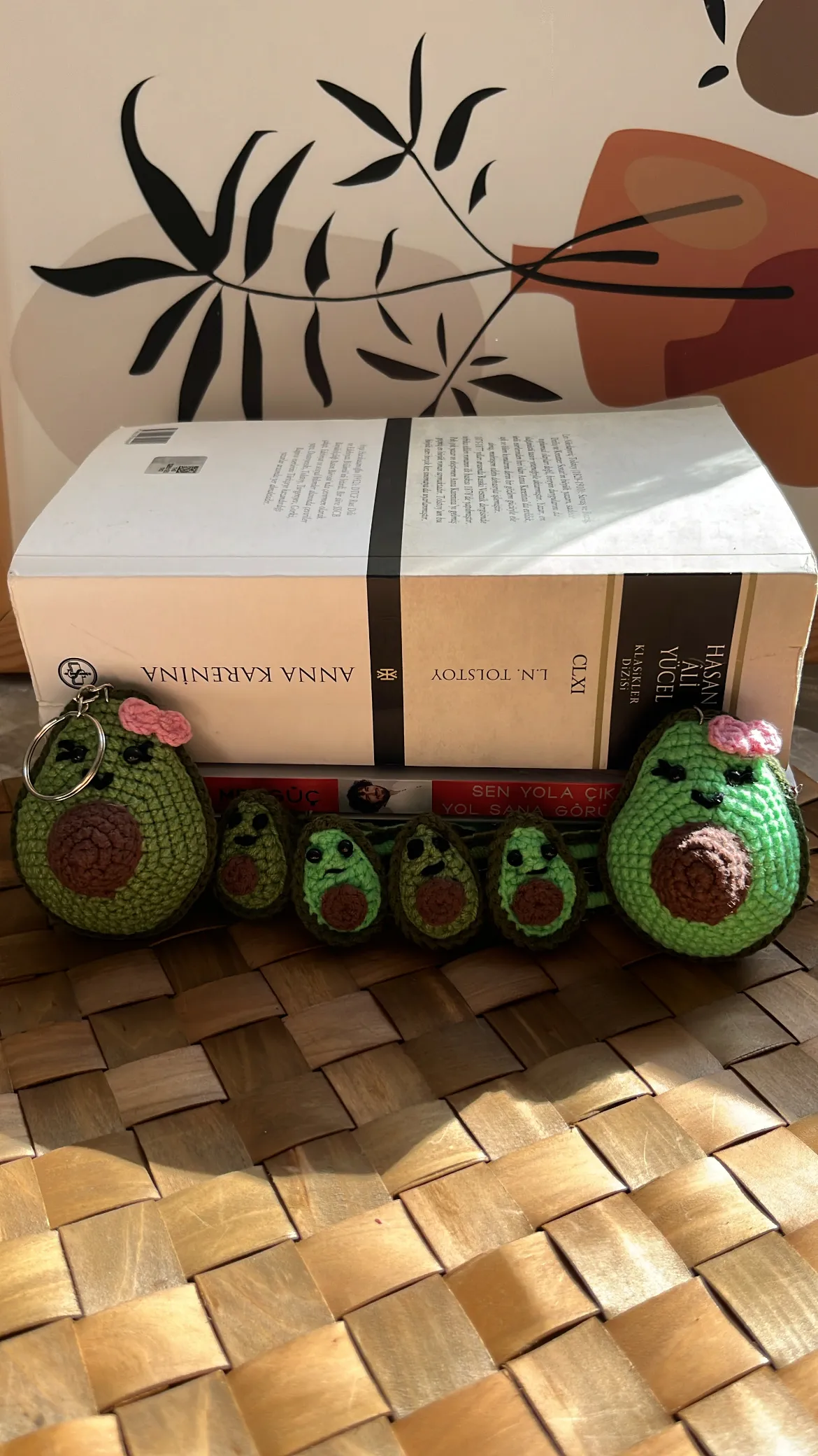 Tığ İşi Avokado Anahtarlık ve Çıt Çıt Toka Seti - El Yapımı