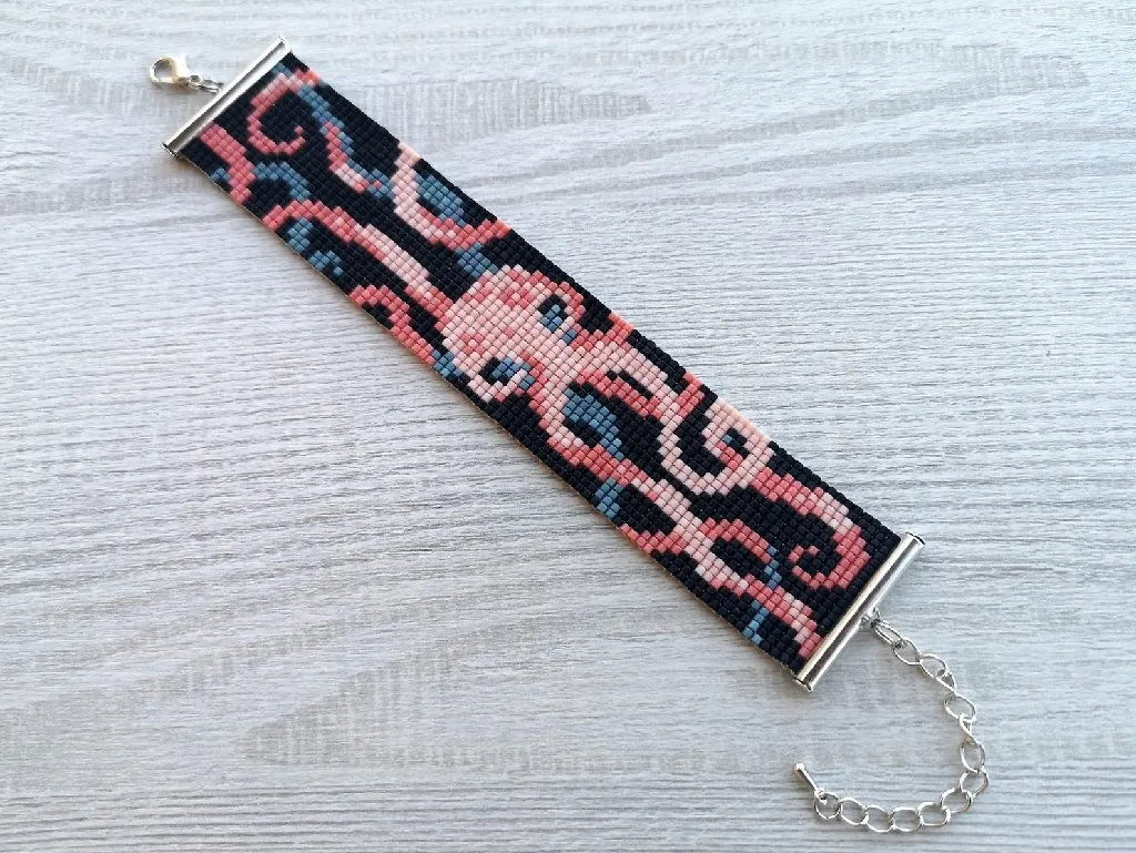 Ahtapot Desenli Miyuki Boncuk Bileklik - El Emeği Tasarım