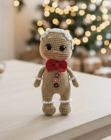 Örme Kurabiye Adam Amigurumi Dekoratif Obje - El Emeği