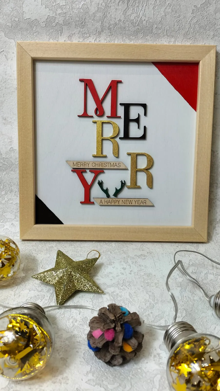 Yılbaşı Trio – 3’lü Ahşap Tablo Seti