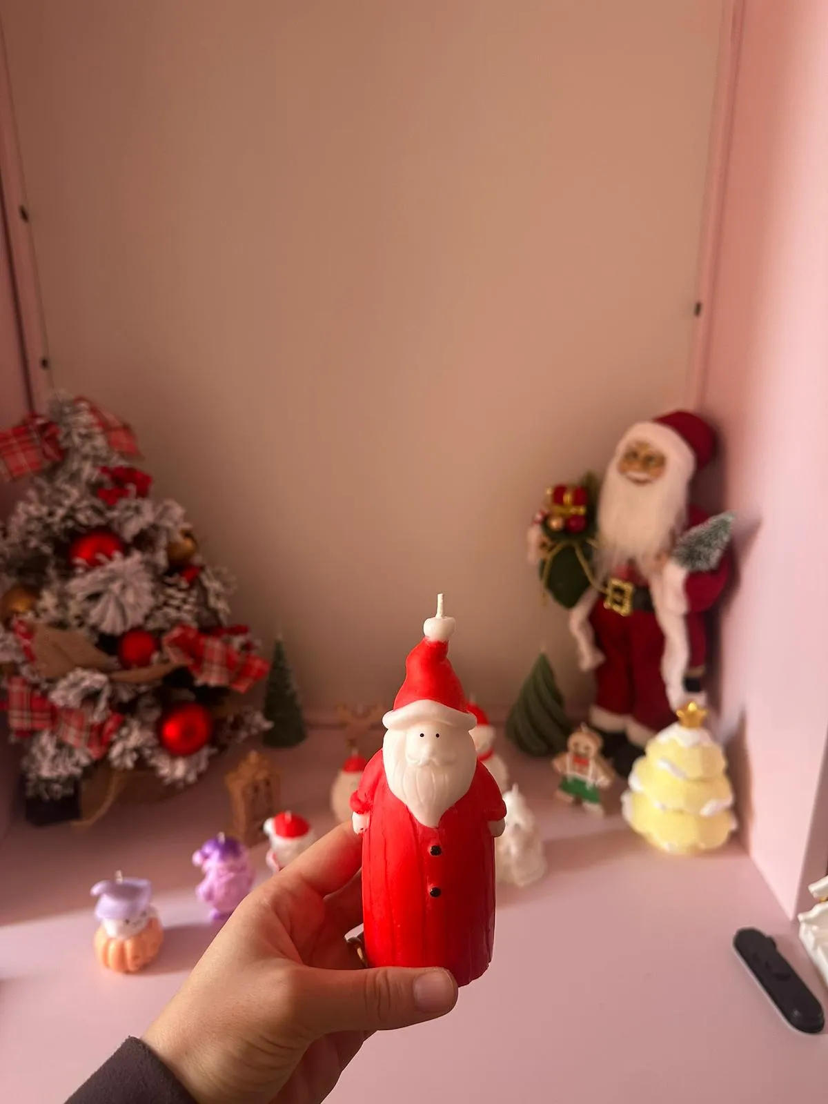 Noel Baba Şeklindeki Dekoratif Soya Wax Mum