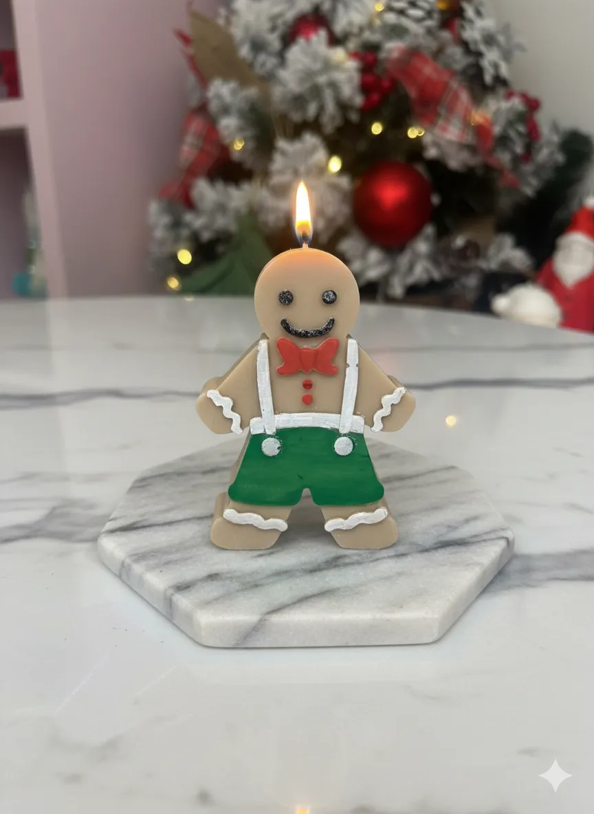 Kurabiye Adam Şeklinde Dekoratif Mum