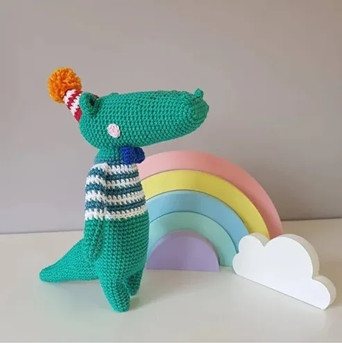 Amigurumi Şapkalı Timsah