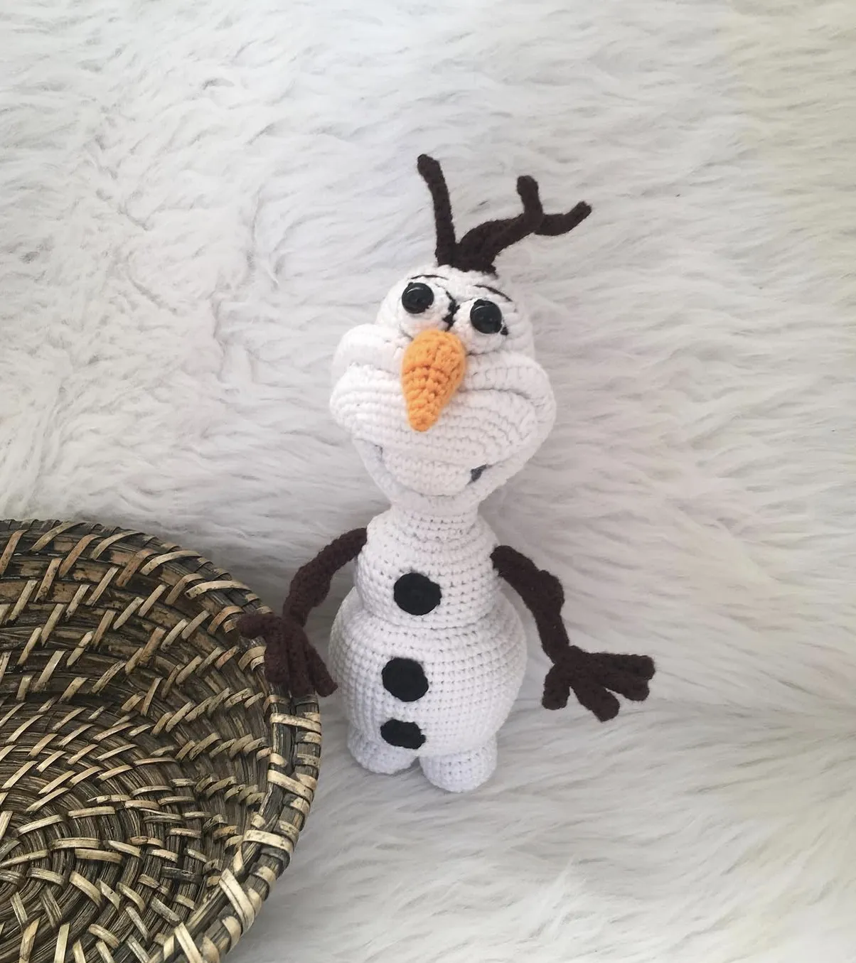 Amigurumi Olaf Oyuncak Bebek - 20 cm Boyunda - El Emeği