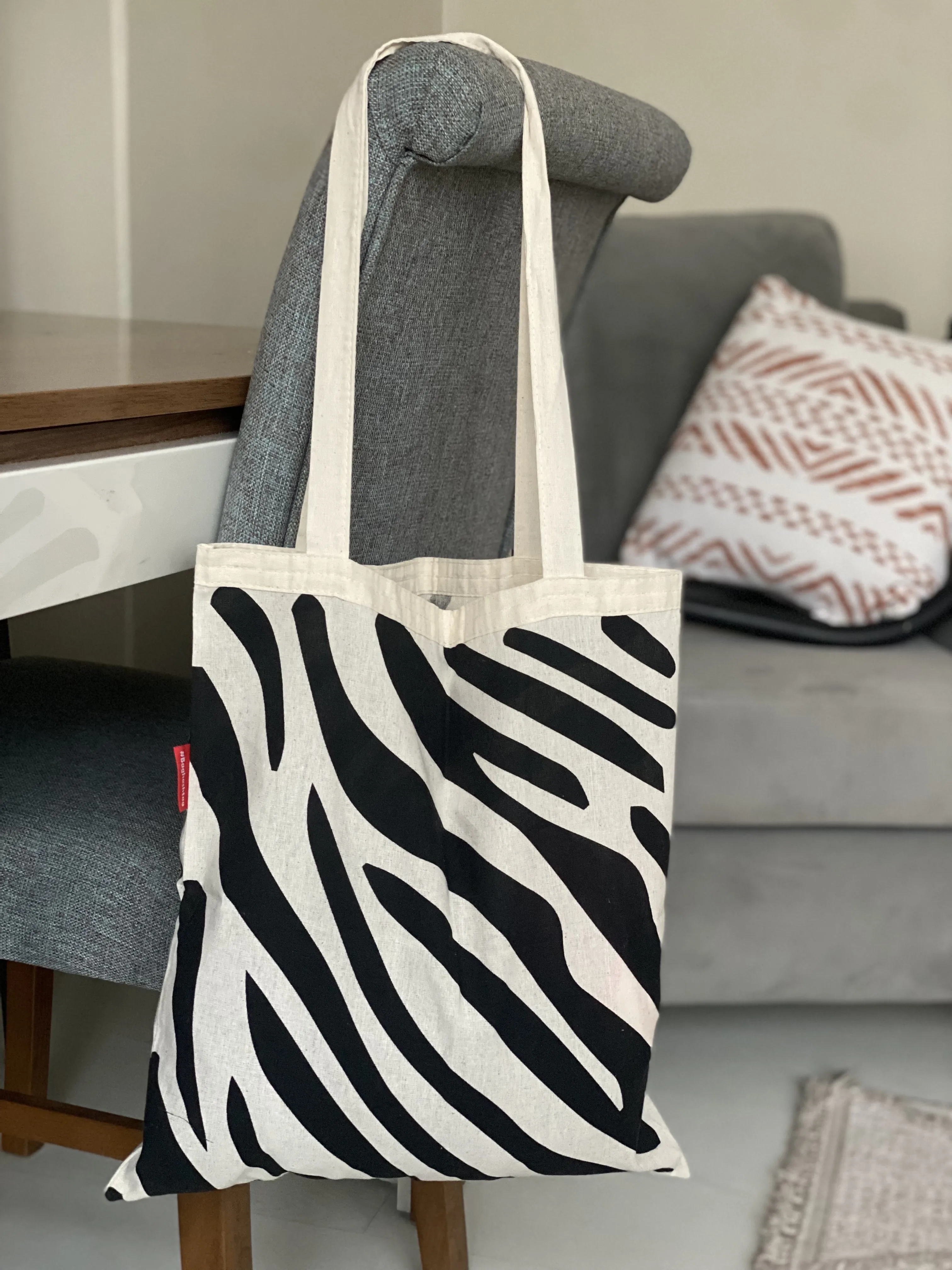 Zebra Desenli Bez Çanta