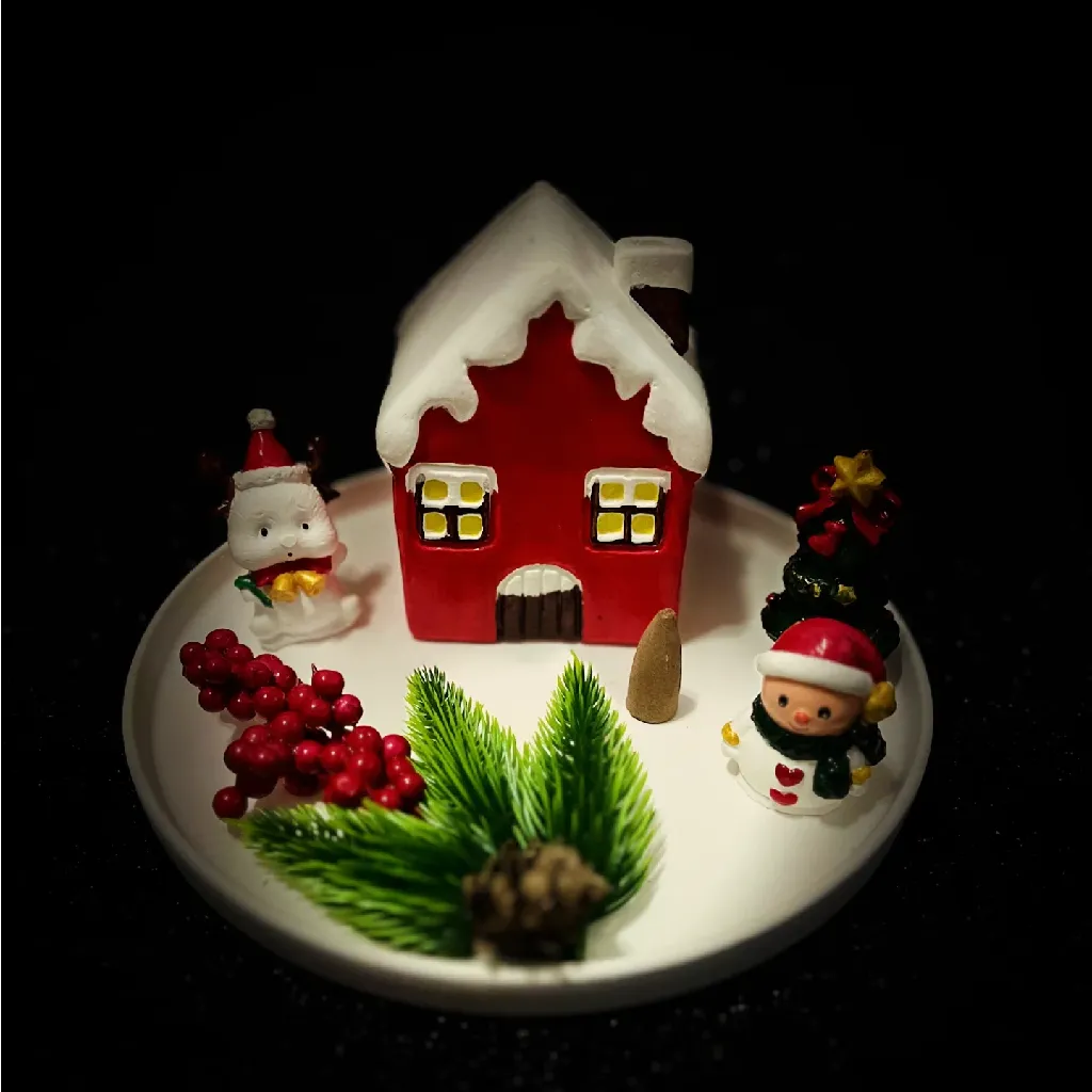 El Yapımı Taş Tozu Mini Kış Evi