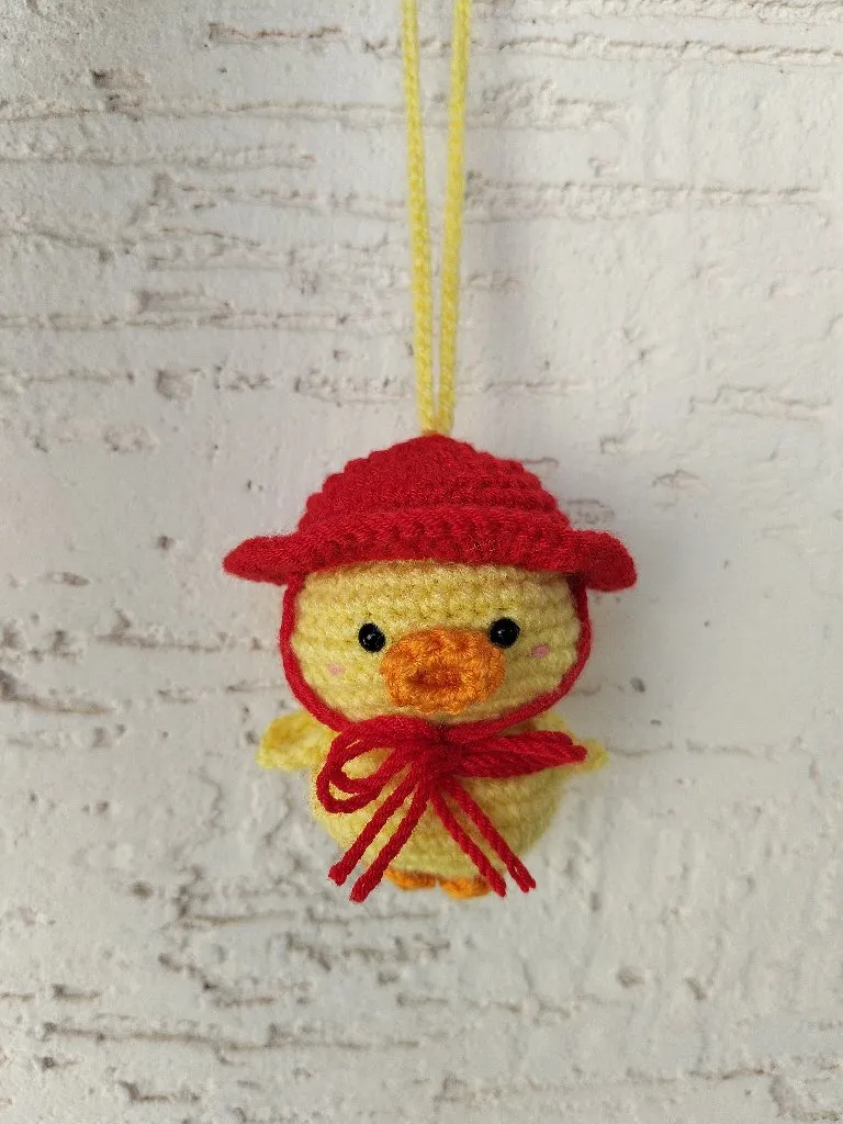 Örme Civciv Amigurumi Anahtarlık Araba Süsü - El Emeği Hediyelik