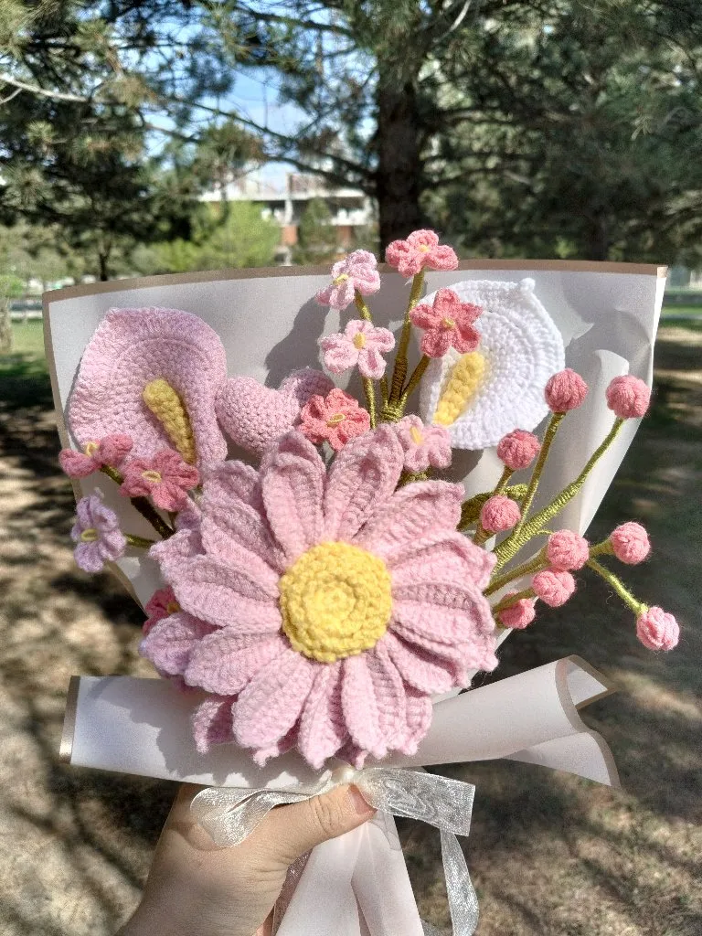 solmayan karışık çiçek buketi