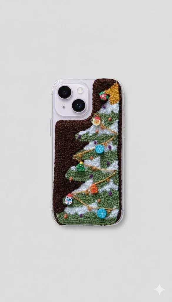 iPhone 14 Plus Uyumlu Punch Yılbaşı ağacı Telefon Kılıfı