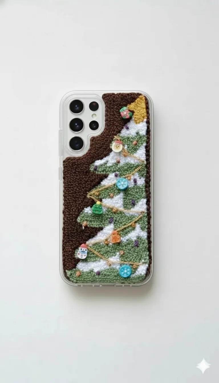 Samsung Galaxy S24 Ultra Uyumlu Punch Yılbaşı ağacı Telefon Kılıfı