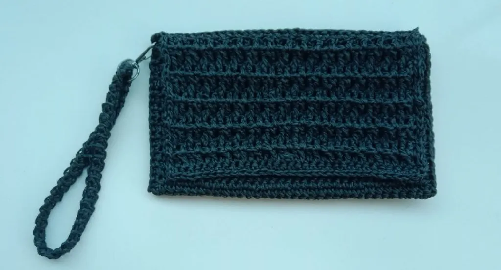 Kağıt İpten Örme Telefonluk Cüzdan - Hasır Görünümlü, El Emeği