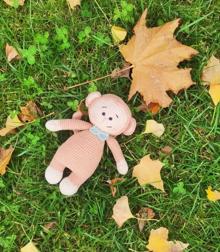 Amigurumi Örgü Maymun Bebek Oyuncak - Sevimli ve Yumuşacık