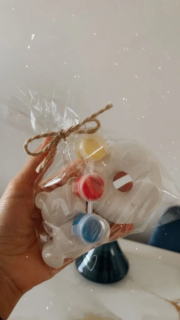 Çocuk Seramik Boyama Kiti – Ayı ve Donut Figürlü (10’lu Toplu Set)