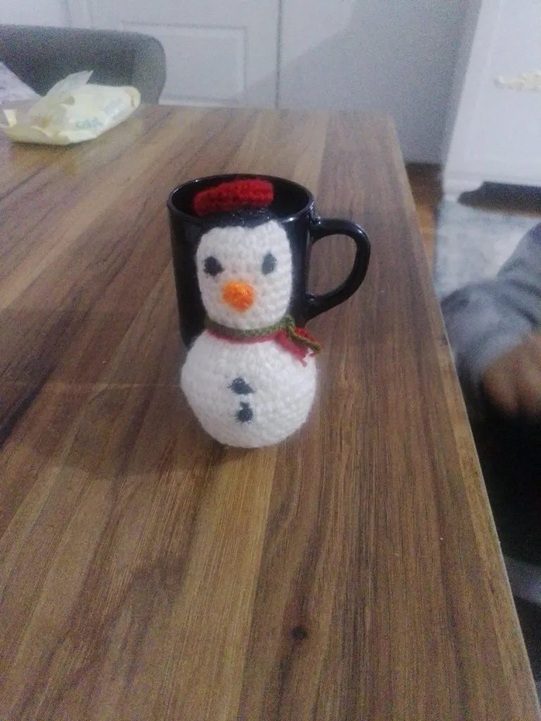 Örgü Kardan Adam Figürlü Dekoratif Obje - El Yapımı Hediyelik