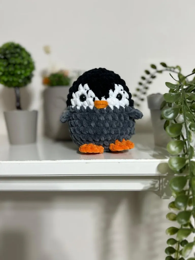 11 cm Kadife İp Penguen Peluş Oyuncak Amigurumi Mini Penguen Yetişkin Gözetiminde Kullanım