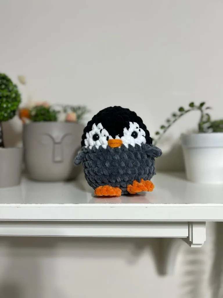 11 cm Kadife İp Penguen Peluş Oyuncak Amigurumi Mini Penguen Yetişkin Gözetiminde Kullanım