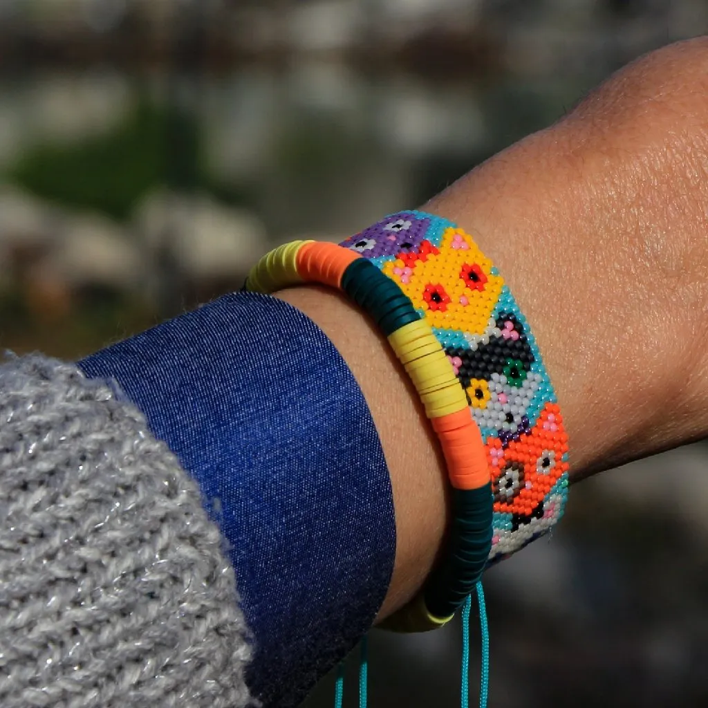 Renkli Kediler Miyuki Bileklik & Fümo Boncuklu Bileklik Set