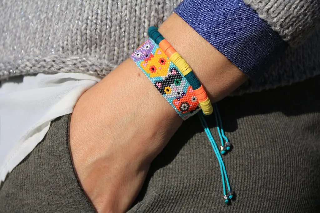 Renkli Kediler Miyuki Bileklik & Fümo Boncuklu Bileklik Set