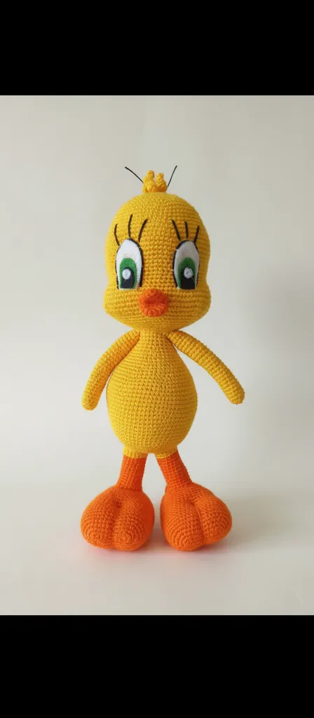 Sarı Tweety Amigurumi Oyuncak Bebek - El Emeği Örgü Bebek Oyuncak