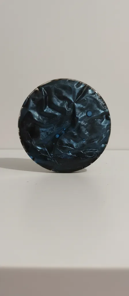 Gökyüzü Mavisi Epoksi Bardak Altlığı - Deniz Esintili Tasarım