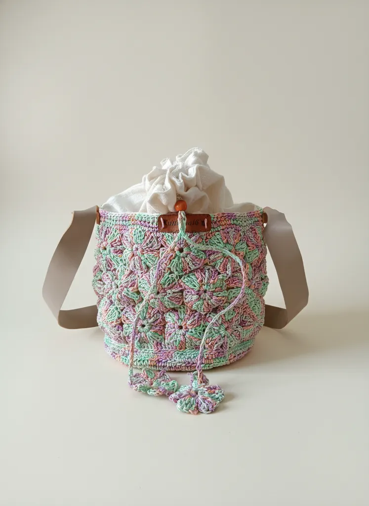 Pastel Renkli Kağıt İp Örgü Torba Çanta - El Emeği Tasarım
