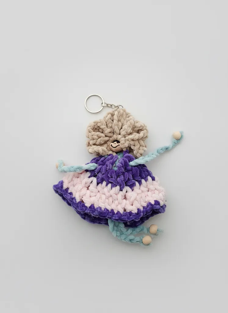 Yün Keçe İşlemeli Anahtarlık ve Çanta Süsü - El Yapımı Hediyelik