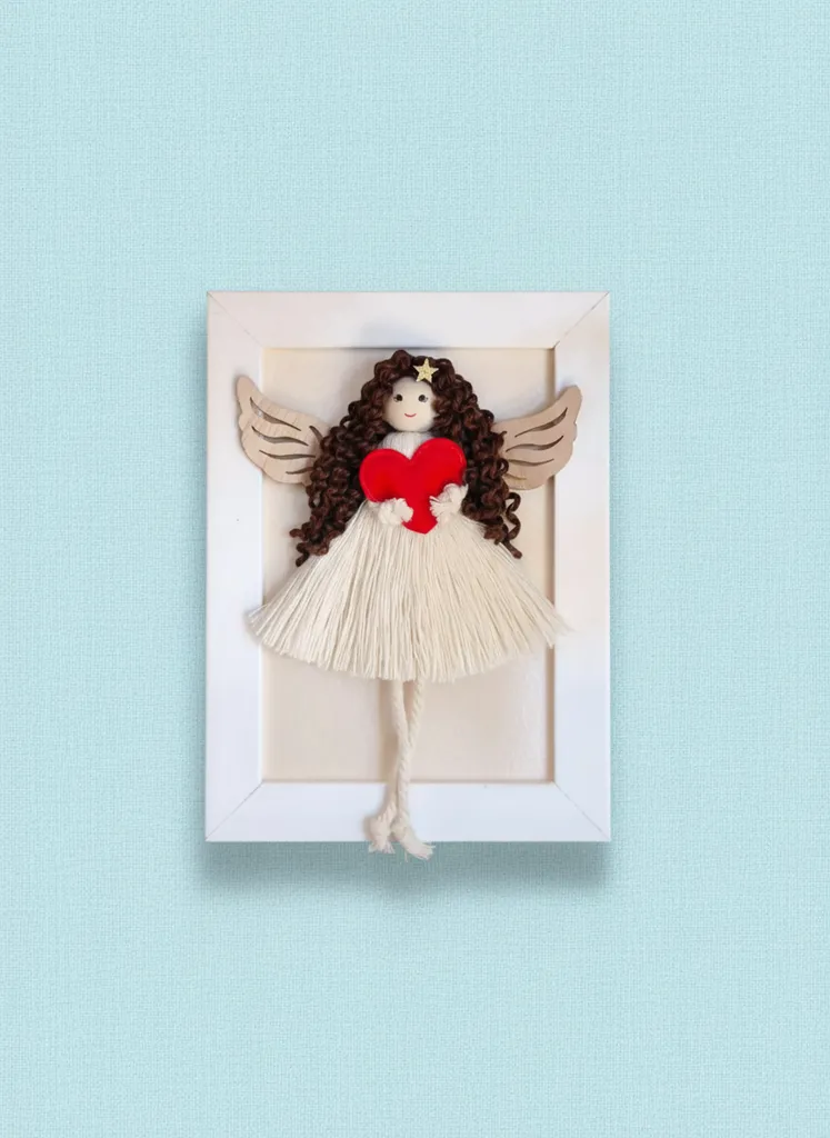 💫 El Yapımı Melek Çerçeve – Sevgiyle Koruyan Bir Dokunuş 💫