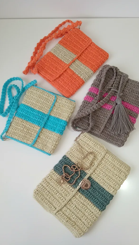 Kağıt İp Örgü Çanta Modelleri - El Emeği Çanta Koleksiyonu