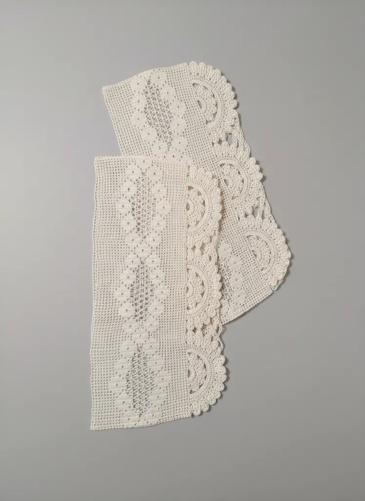 Dantel Yastık Kılıfı - Krem Rengi, El İşi, 2'li Set