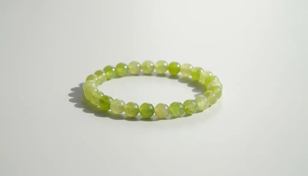 Çocuklar İçin Doğal Taşlardan Yeşil Tonlarında Boncuklu Bileklik