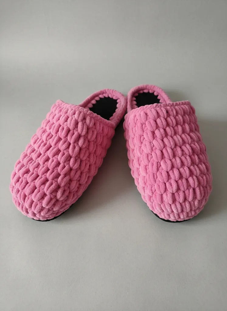 Pembe Peluş Ev Terliği - Sıcak ve Rahat Ev Ayakkabısı