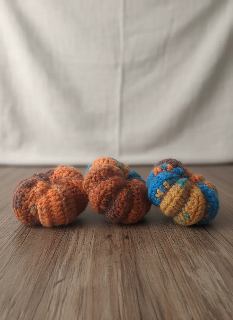 Dekoratif Örgü Balkabağı - Sonbahar Temalı Ev Dekorasyonu