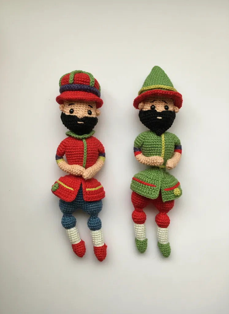 Hacivat ve Karagöz Amigurumi Oyuncak Seti - Pamuk İplikten El Emeği