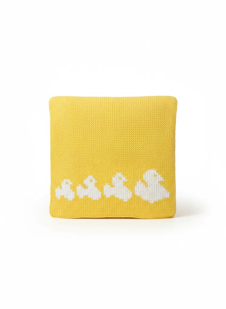 Sarı Ördek Desenli Çift Taraflı Bebek Battaniyesi - Alize Puffy