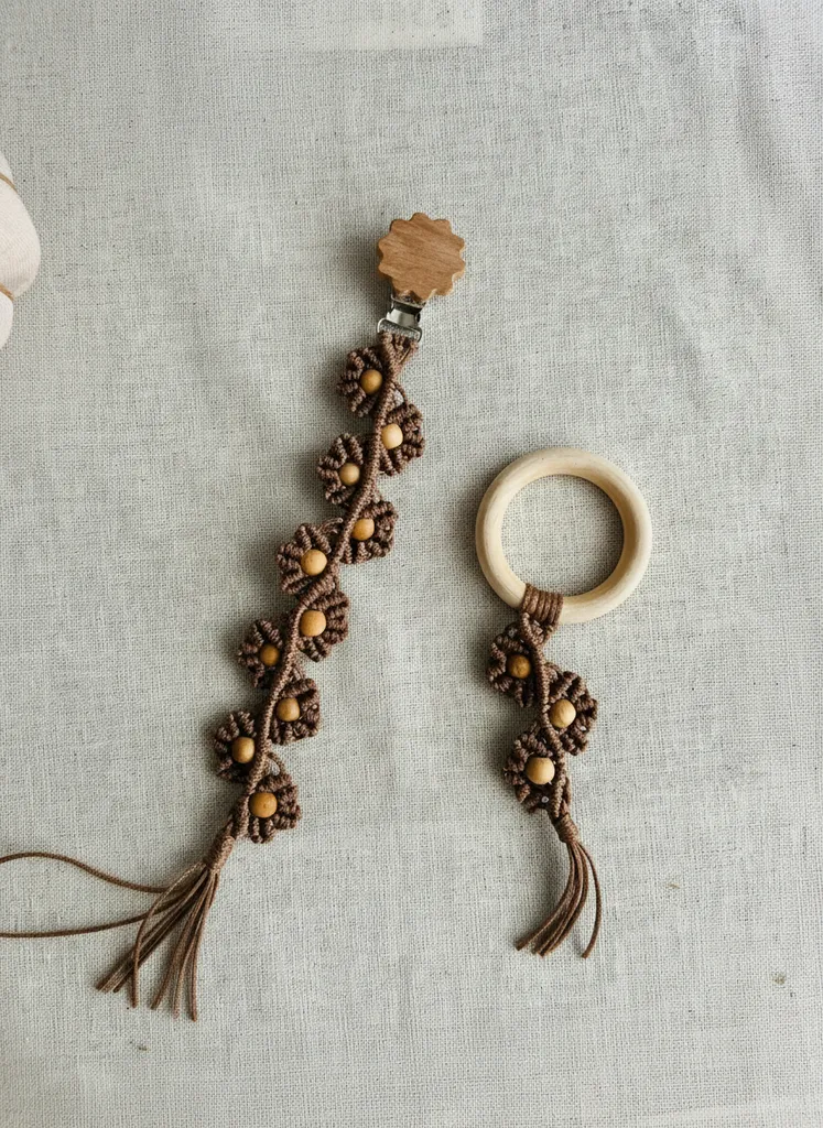 Pacifier clip and teether set